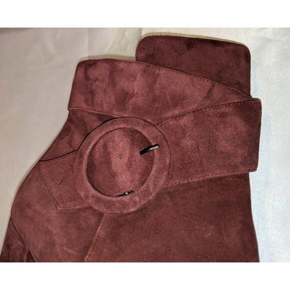 Naturalizer Women's Burgundy Rae Bordo Side Zip Suede Leather Boots Size 9.5M - Picture 7 of 10